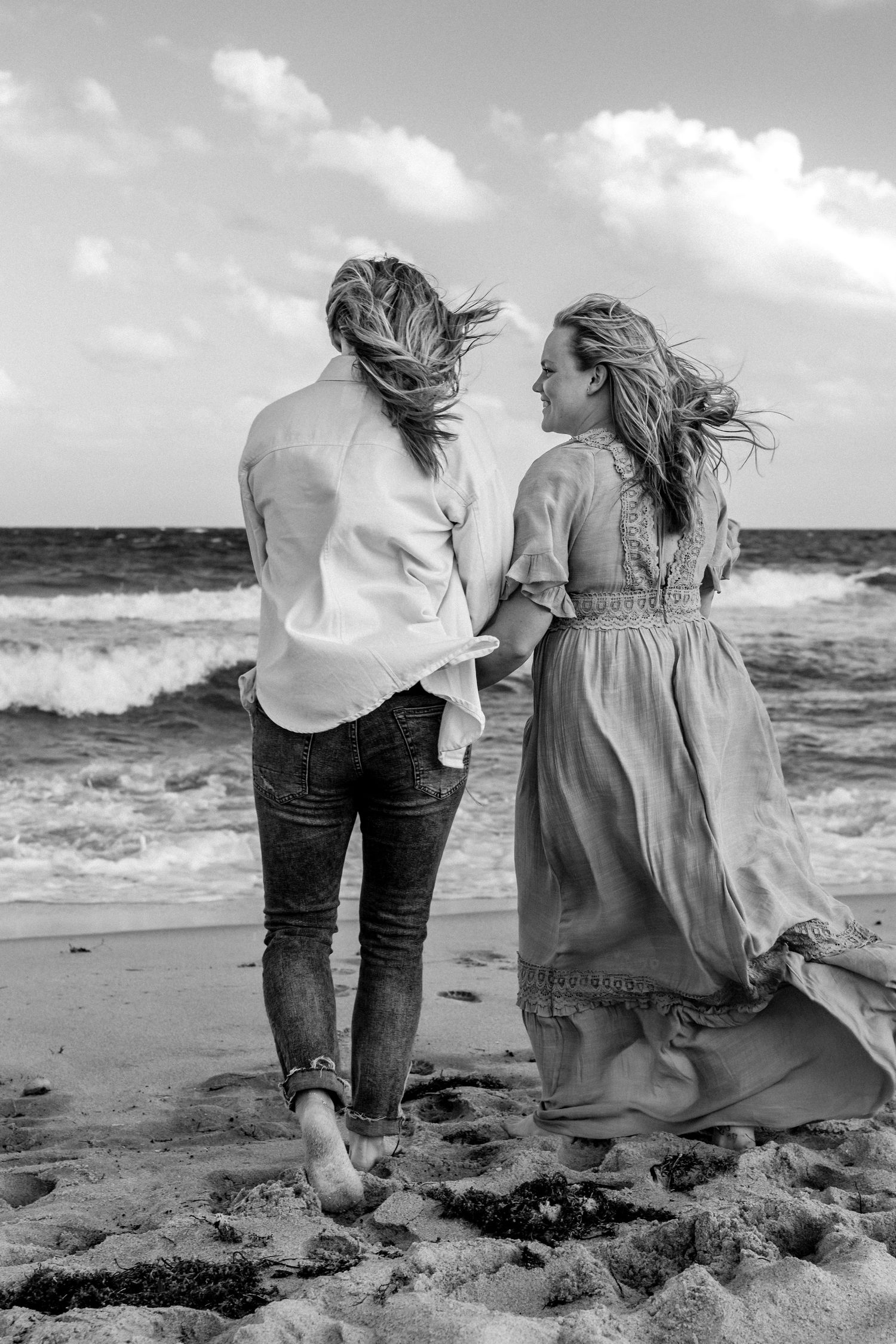 Beach engagement session lgbtq