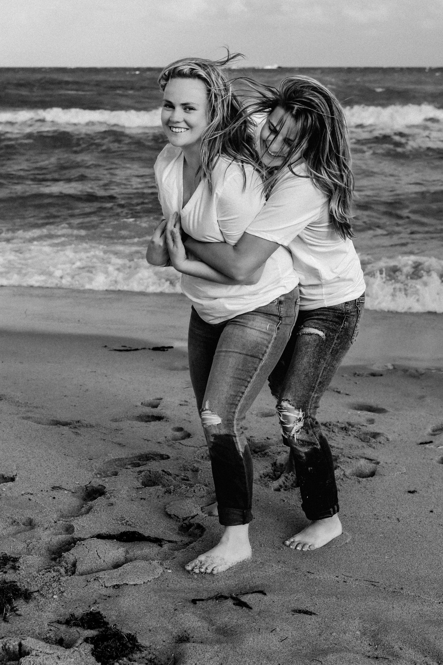 Beach engagement session lgbtq