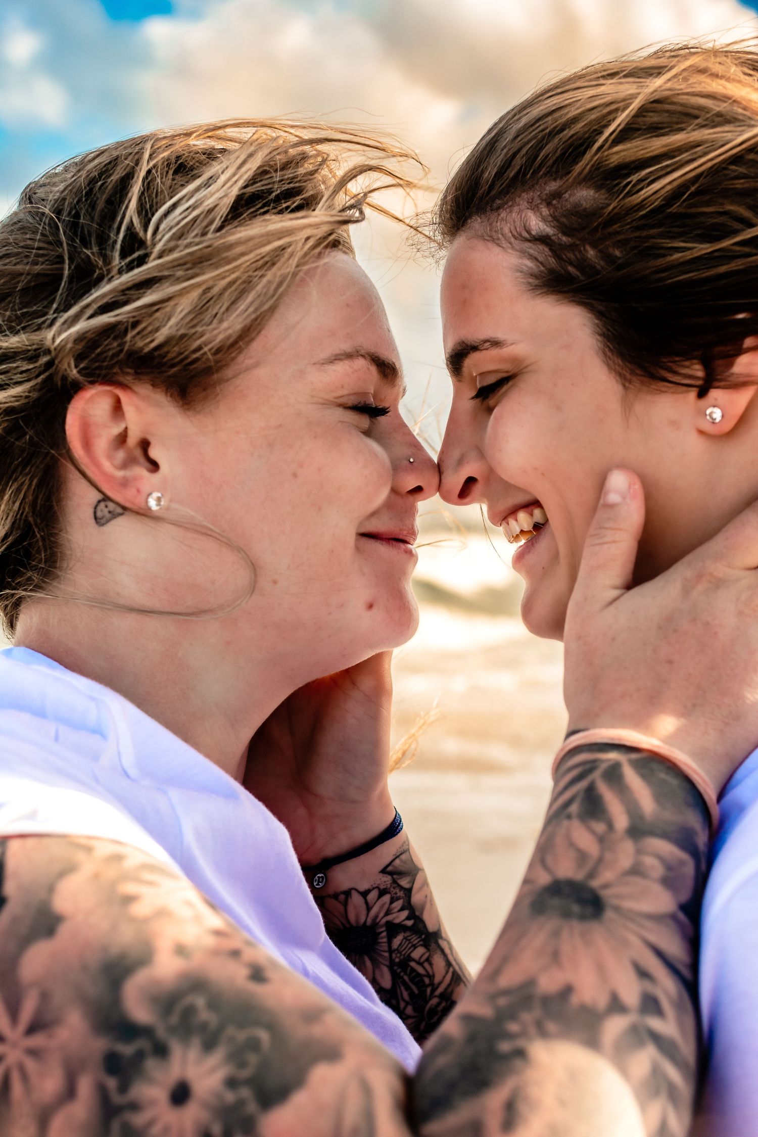 Beach engagement session
