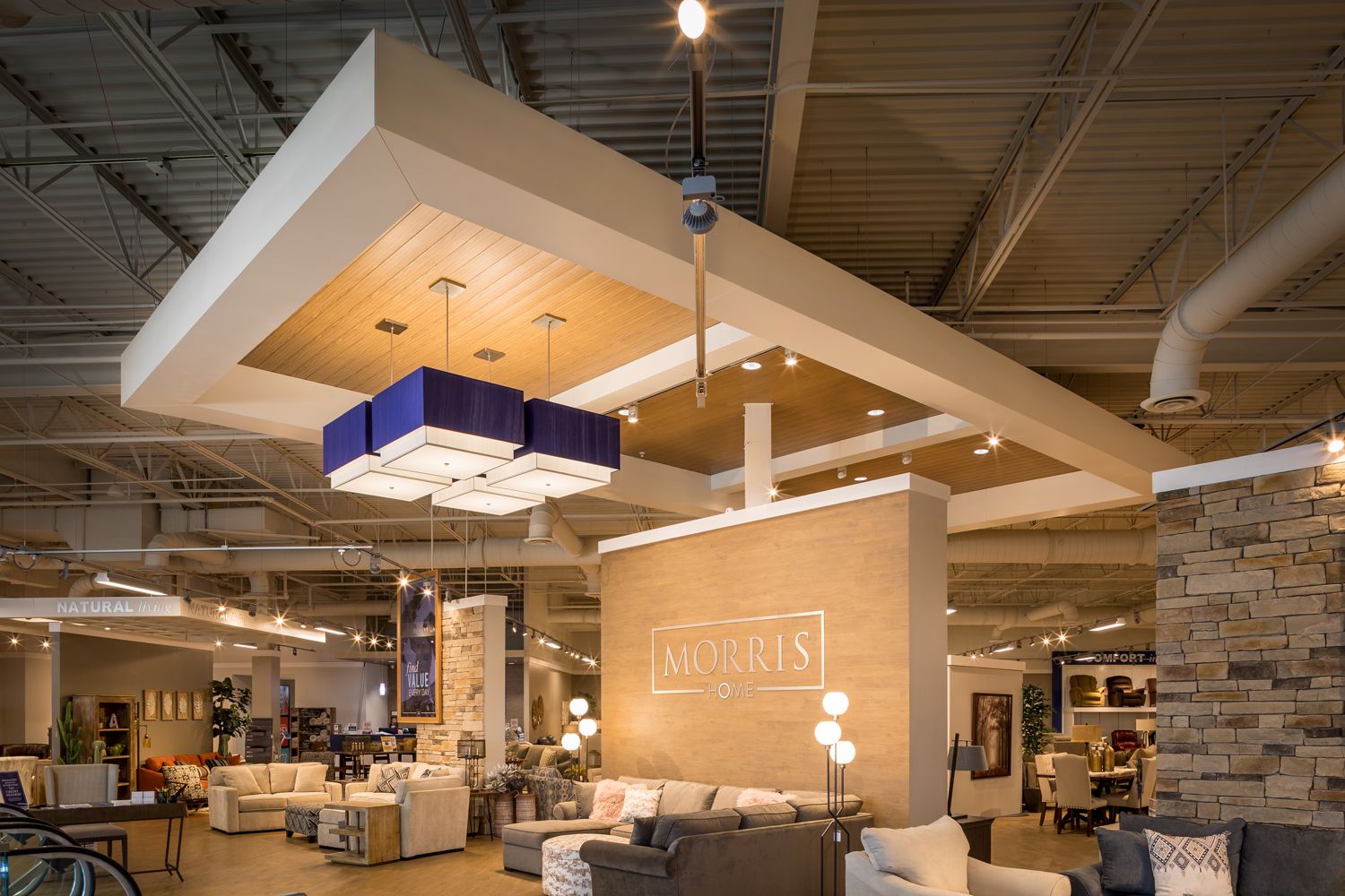 Photography of Morris Home Retail Store architectural Ceilings