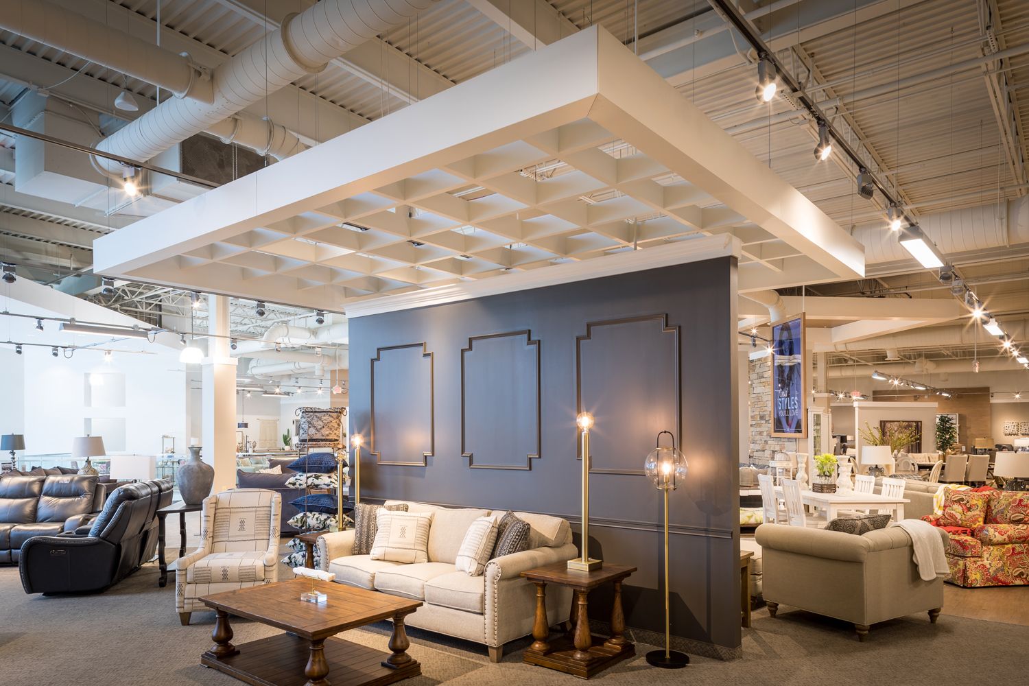Photography of Morris Home Retail Store architectural Ceilings