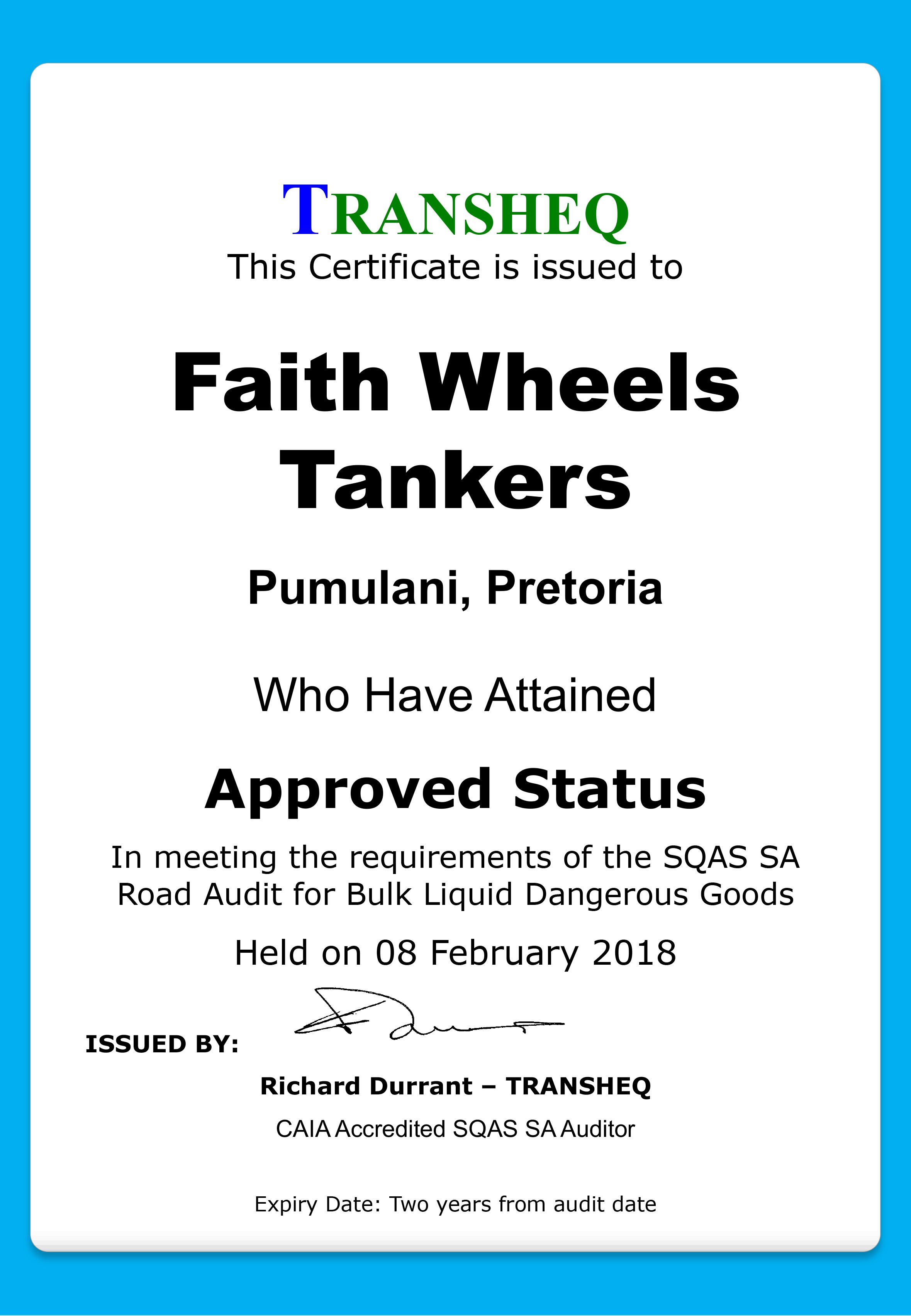 Clients Faith Wheels