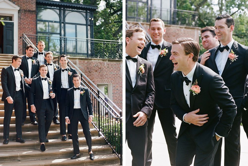 groomsmen photos on film by editorial photographer Audra Wrisley