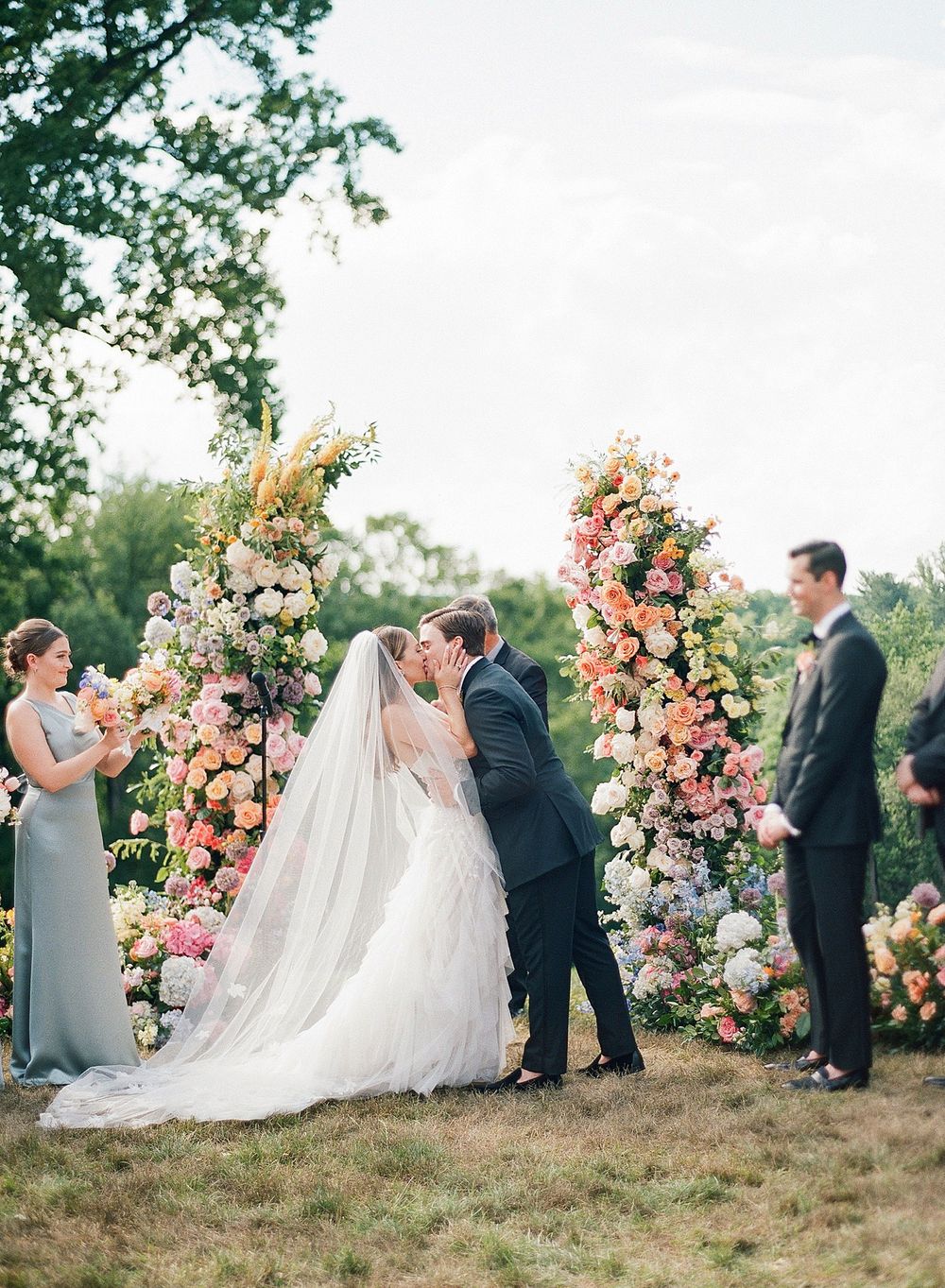 wedding ceremony photos on film by Audra Wrisley