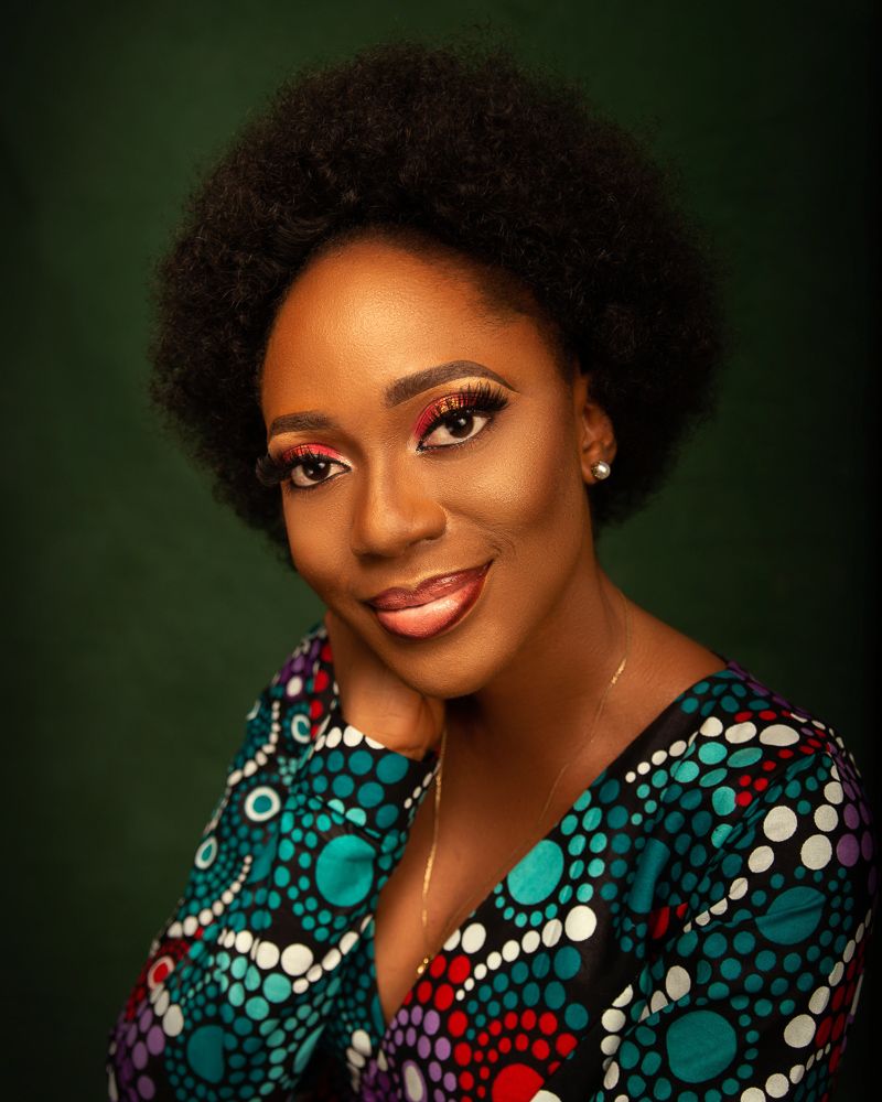 Afro and Ankara African print fashion portrait