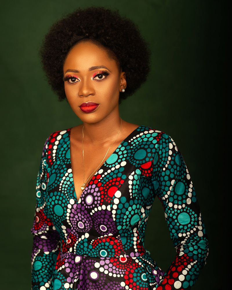 Afro and Ankara African print fashion portrait