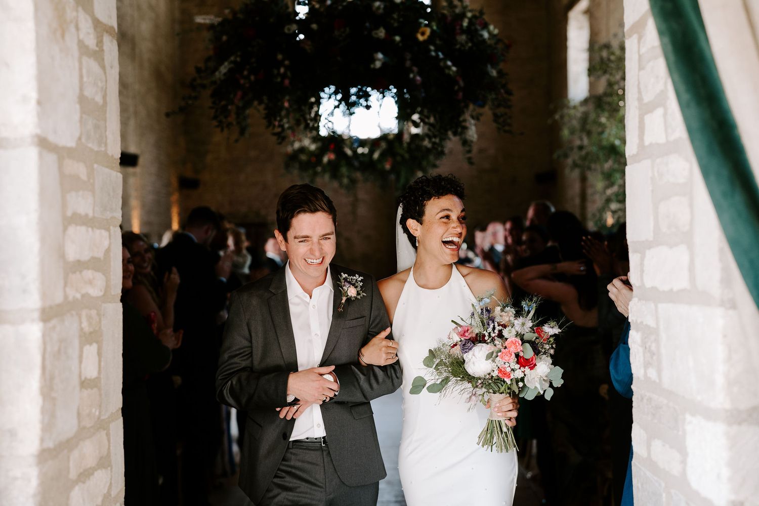 bride-groom-coming-down-aisle-old-gore-yardspace-events-wedding-ceremony