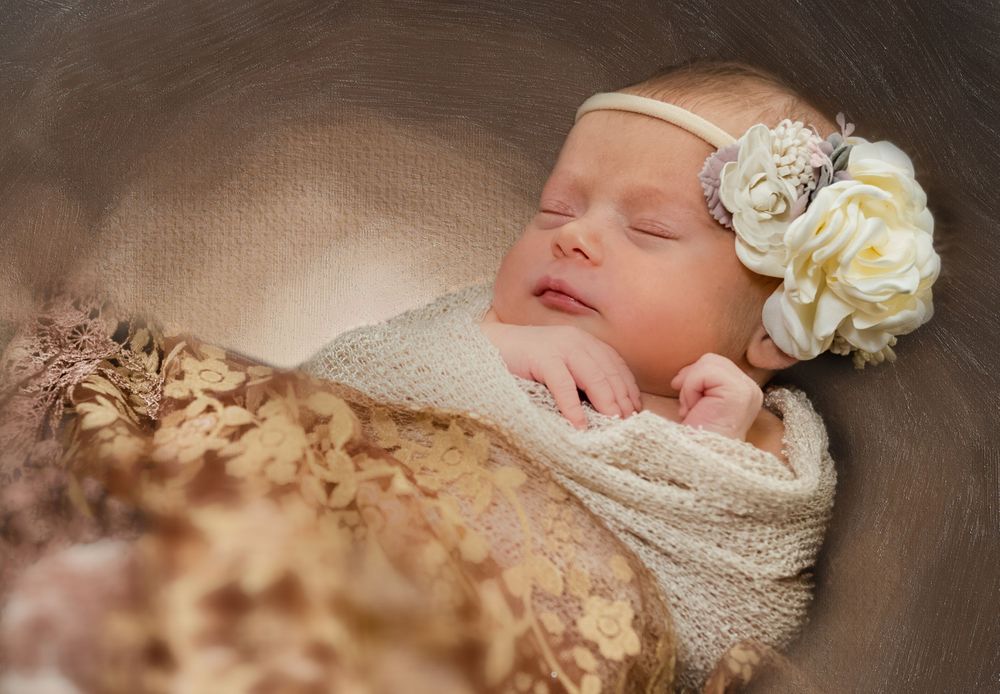 Newborn composite photography