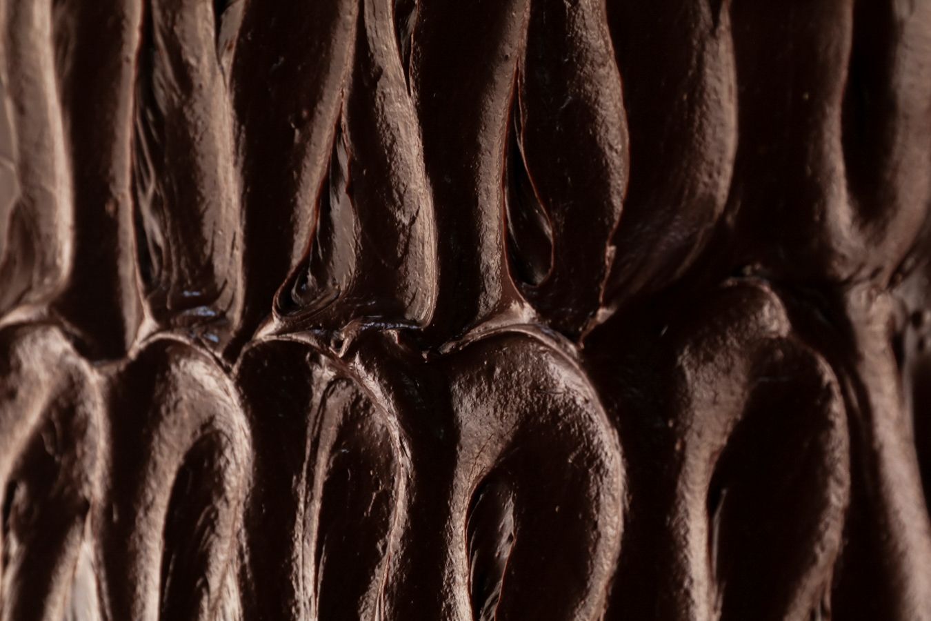 ganache de chocolate vista macro