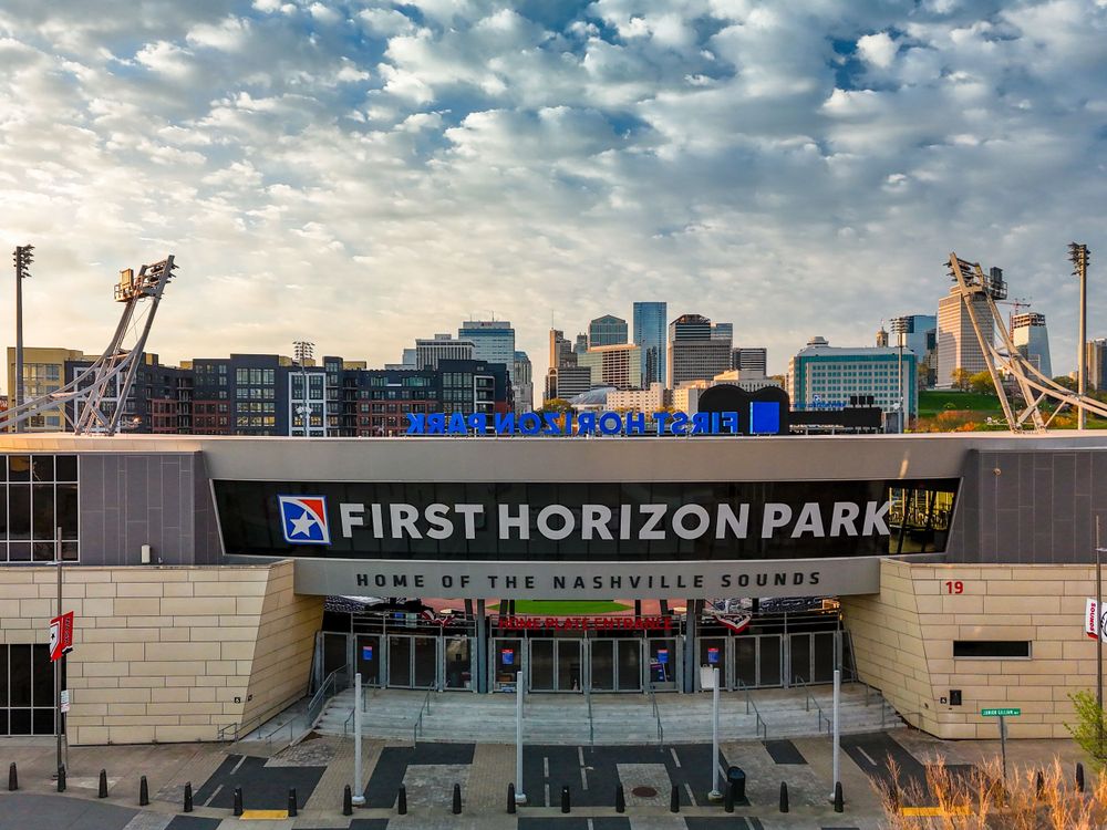 head on First Horizon Park home of Nashville Sounds Raw Element Productions
