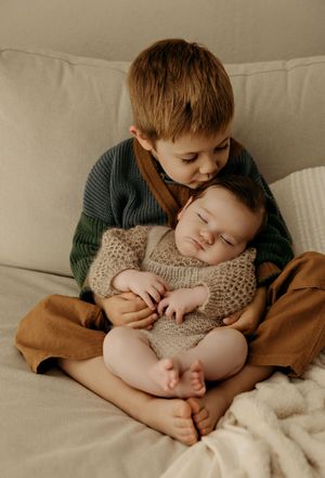 older newborn photos with siblings Mullingar newborn photographer