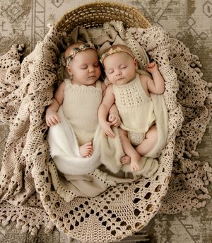 newborn twin girls newborn photographer Mullingar