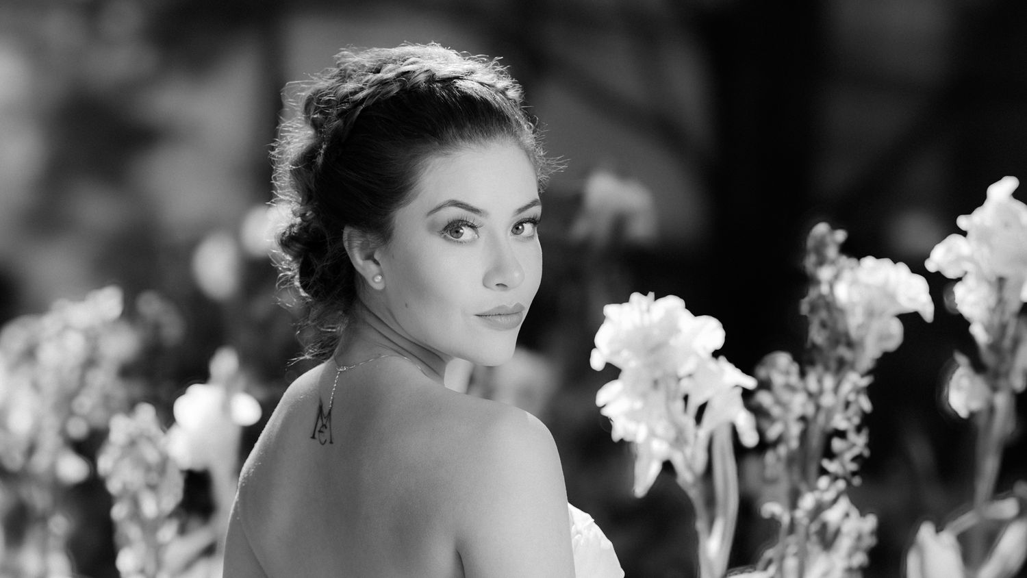 Fotografía de retrato de novia en blanco y negro en CDMX