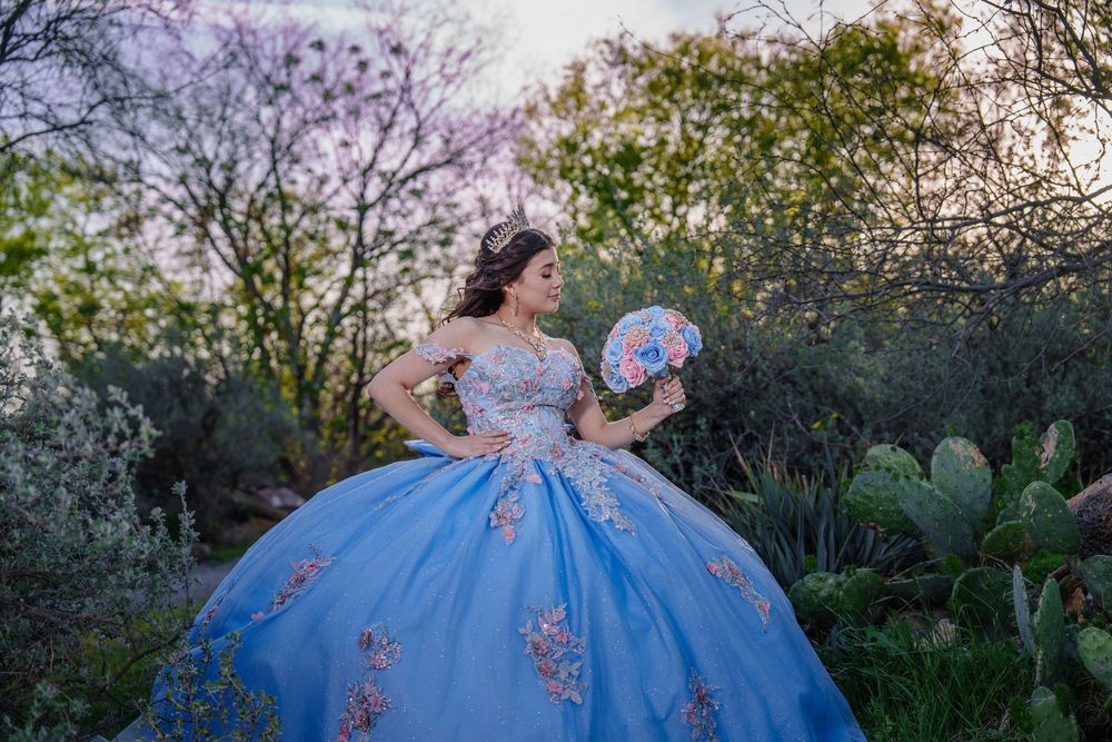 Quinceañera portrait session in Fort Worth Stockyards photographed by MB Video Productions