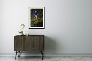 Pattersnap senior Vanek Schultz in framed wall art in Kingsley, MI
