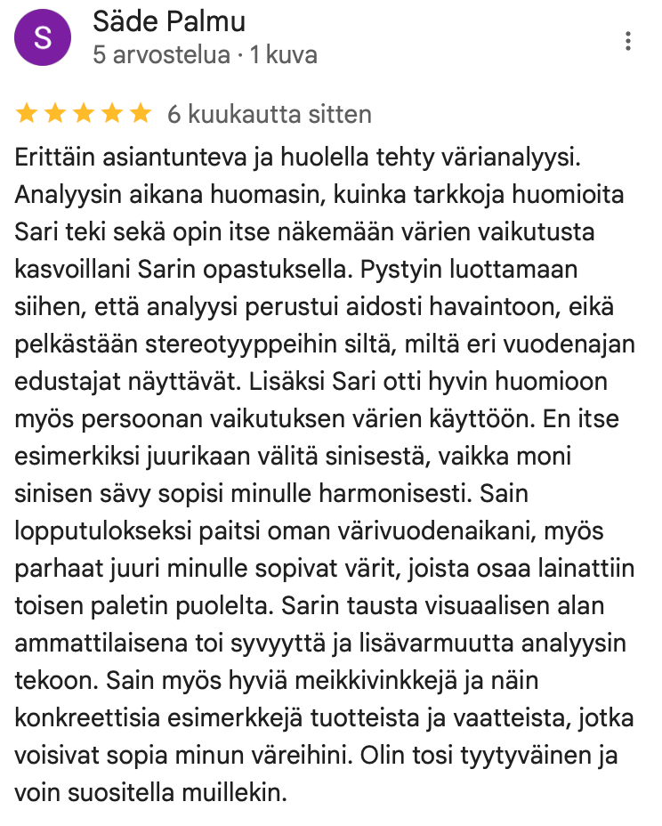 Paras Värianalyysi Helsinki