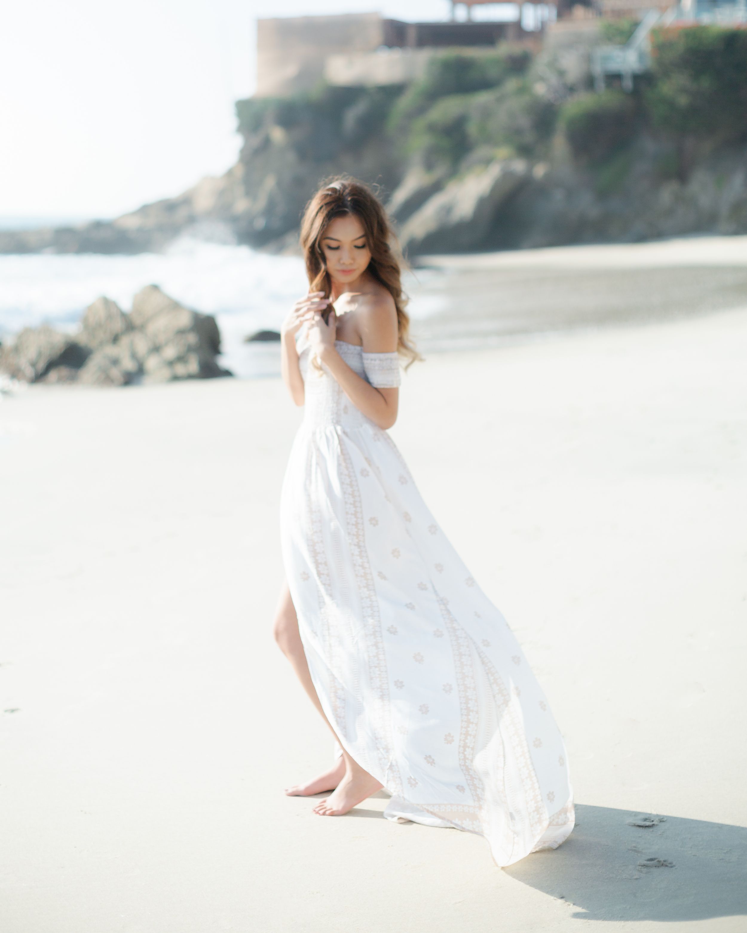Editorial shoot on beach Orange County