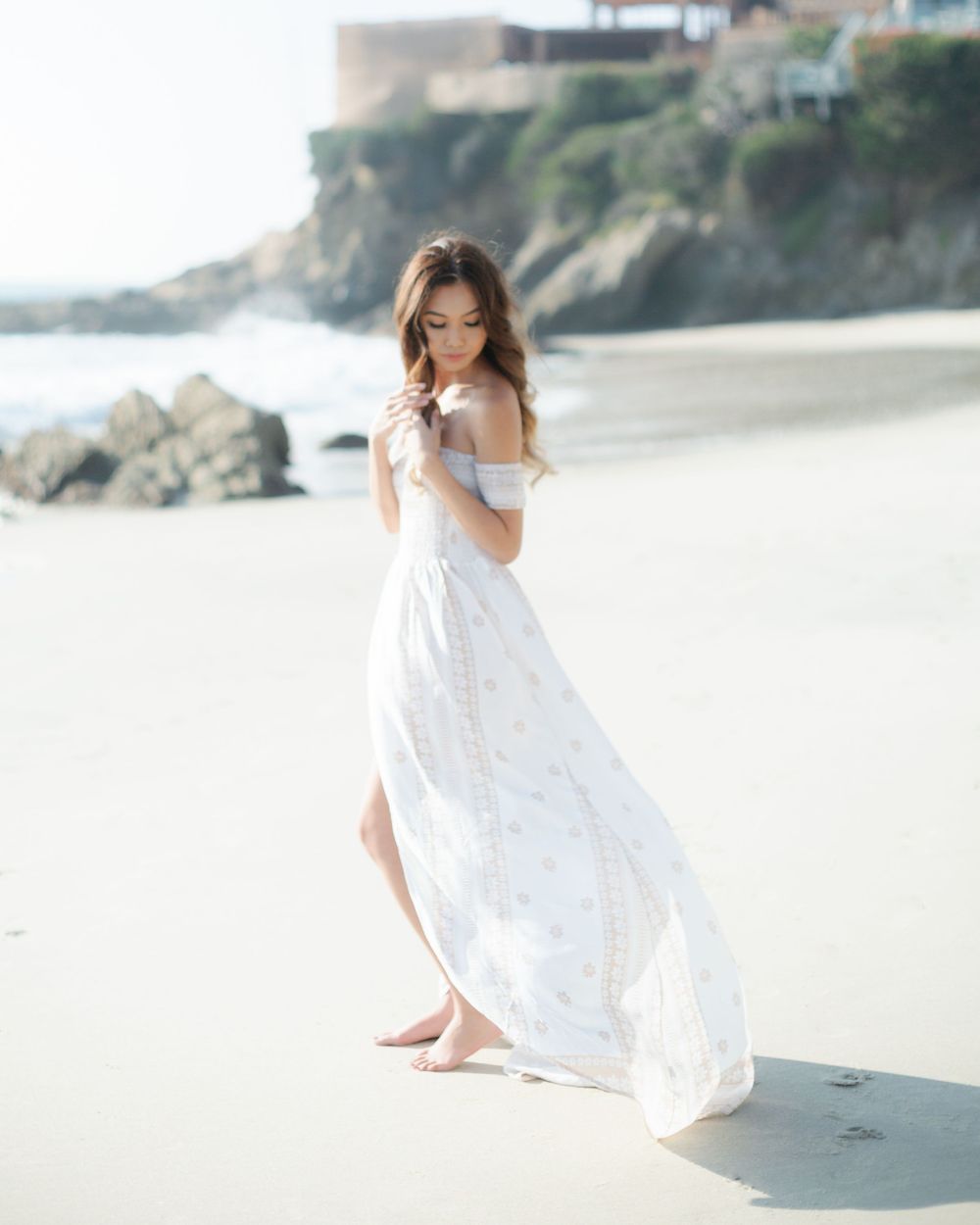 Editorial shoot on beach Orange County