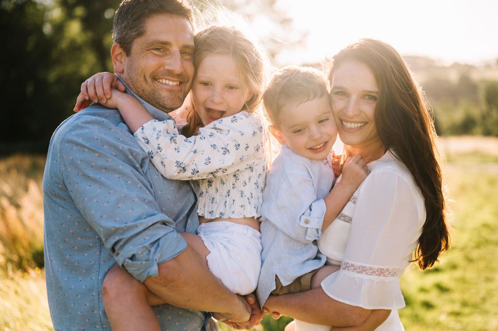 Relaxed family photoshoot in Berkhamsted for a family of four.