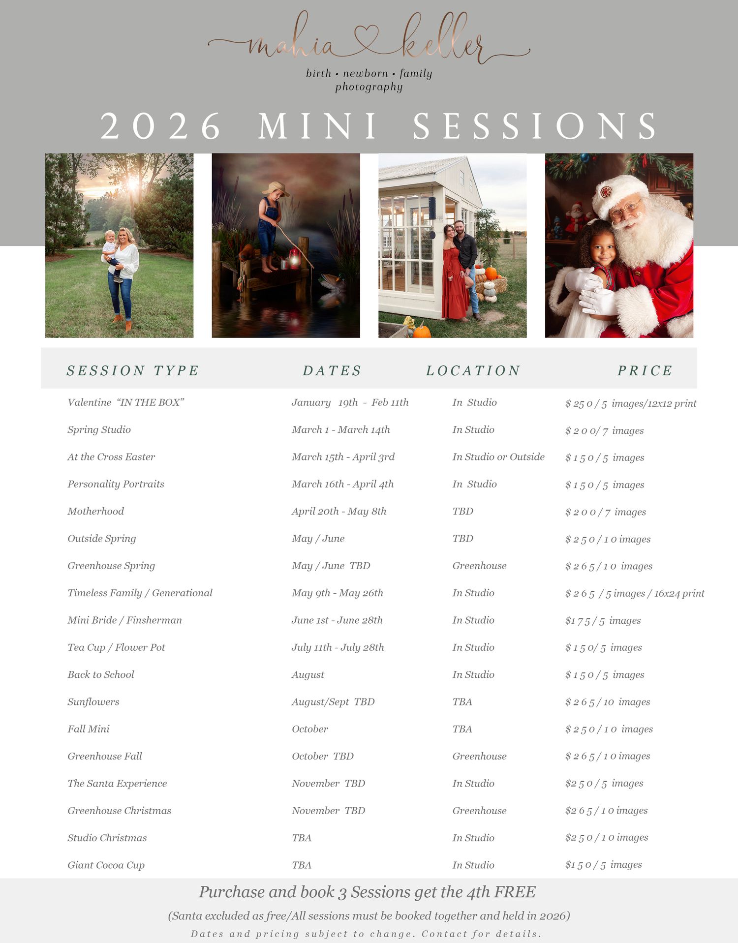 Mini Sessions - Mahia Keller Photography, Family Photographer serving ...