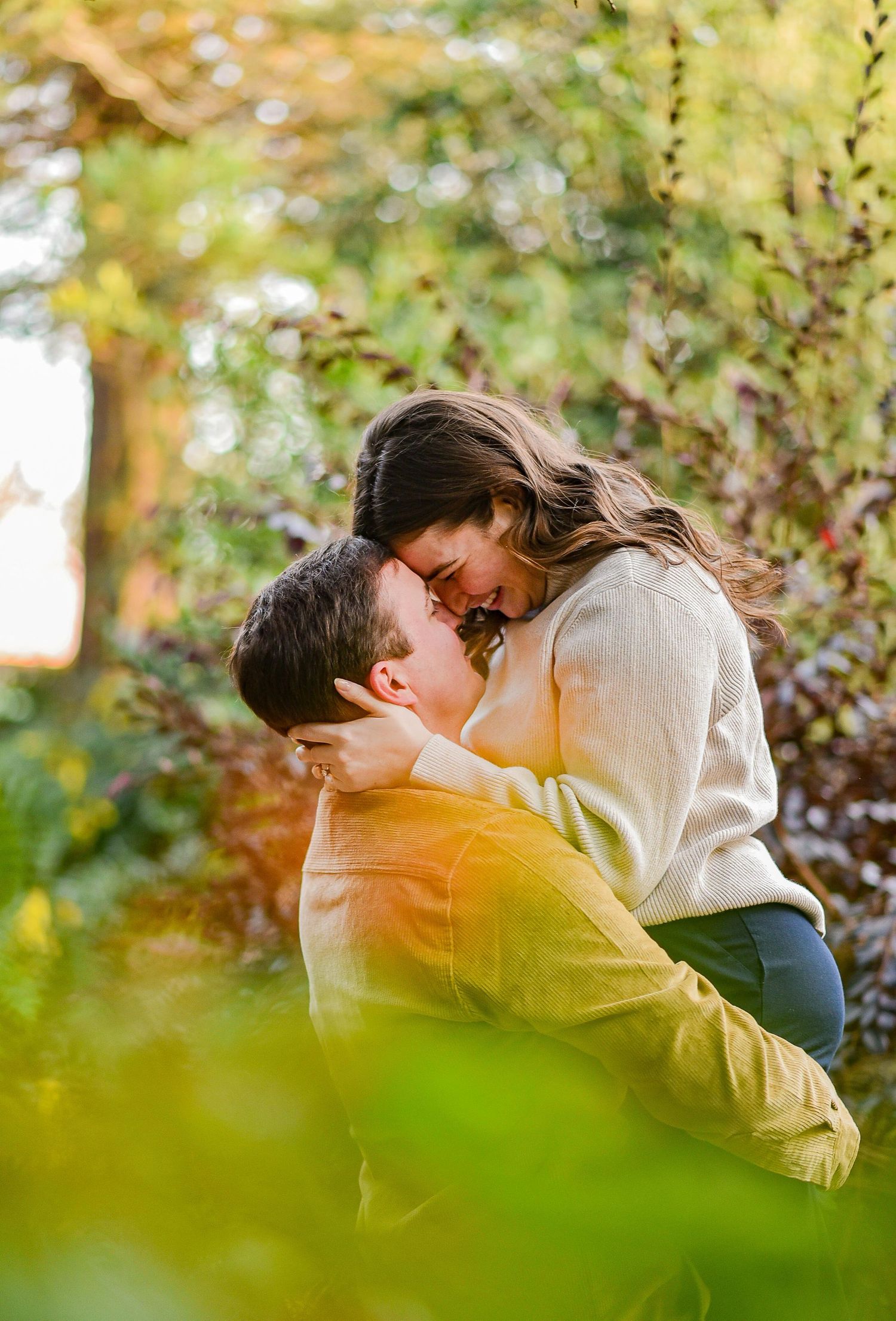 Couples, engagement, spring, colorful, happy
