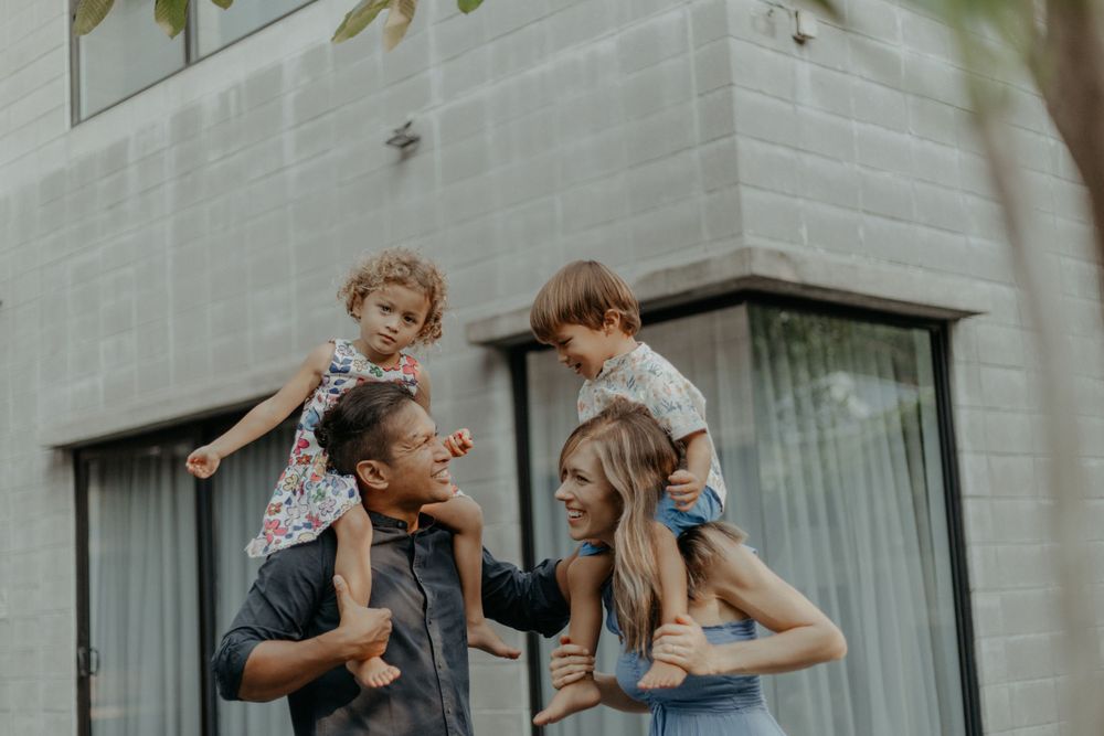 Family having fun at family photoshoot in Kuala Lumpur, Malaysia