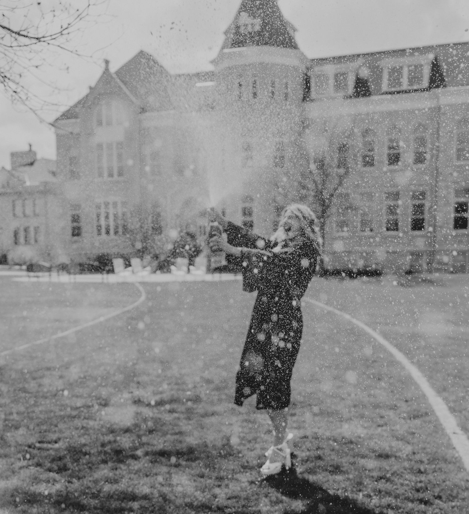 Champagne celebration for college graduation