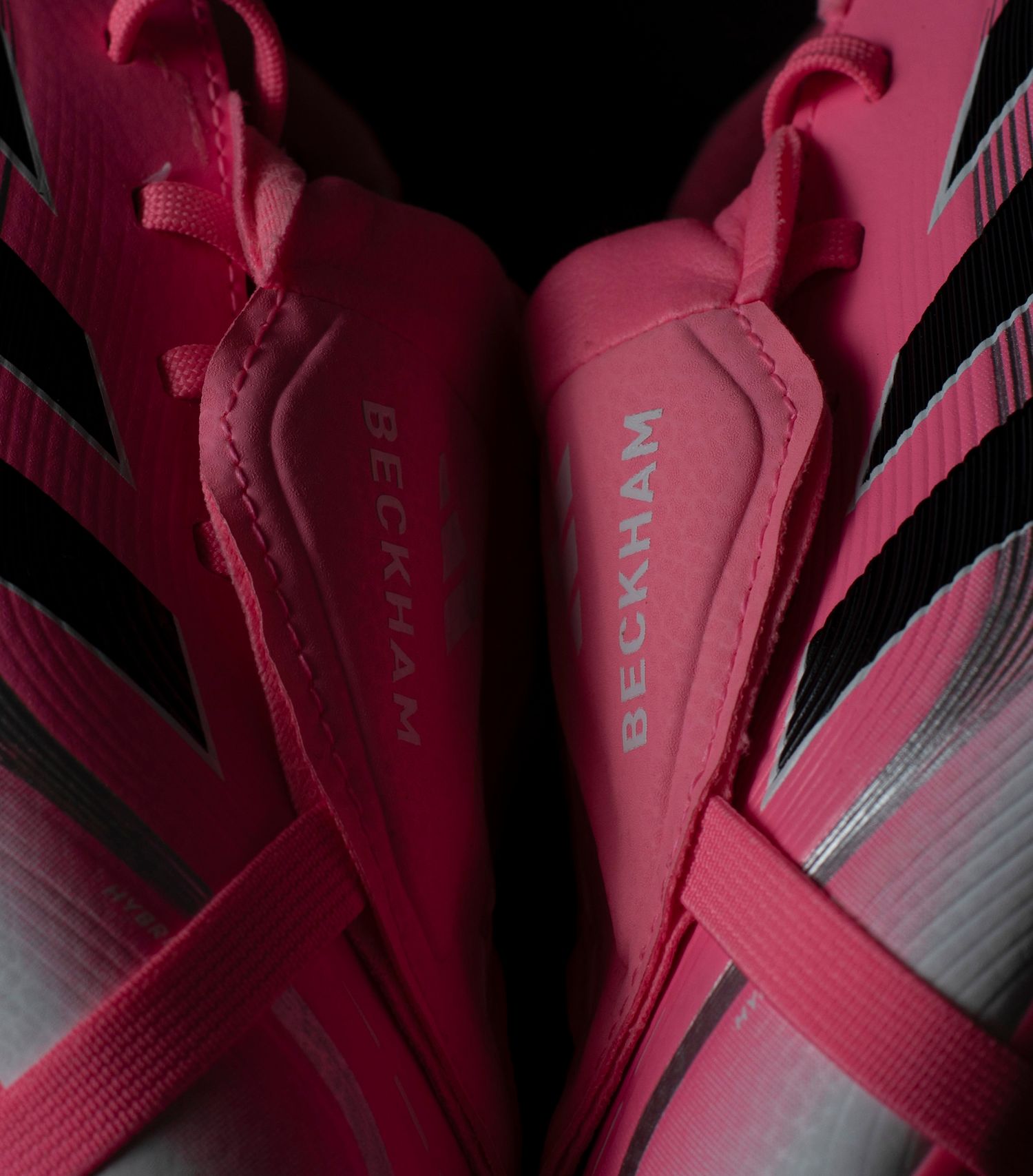 photo of brand image David Beckham pink adidas predator football boots