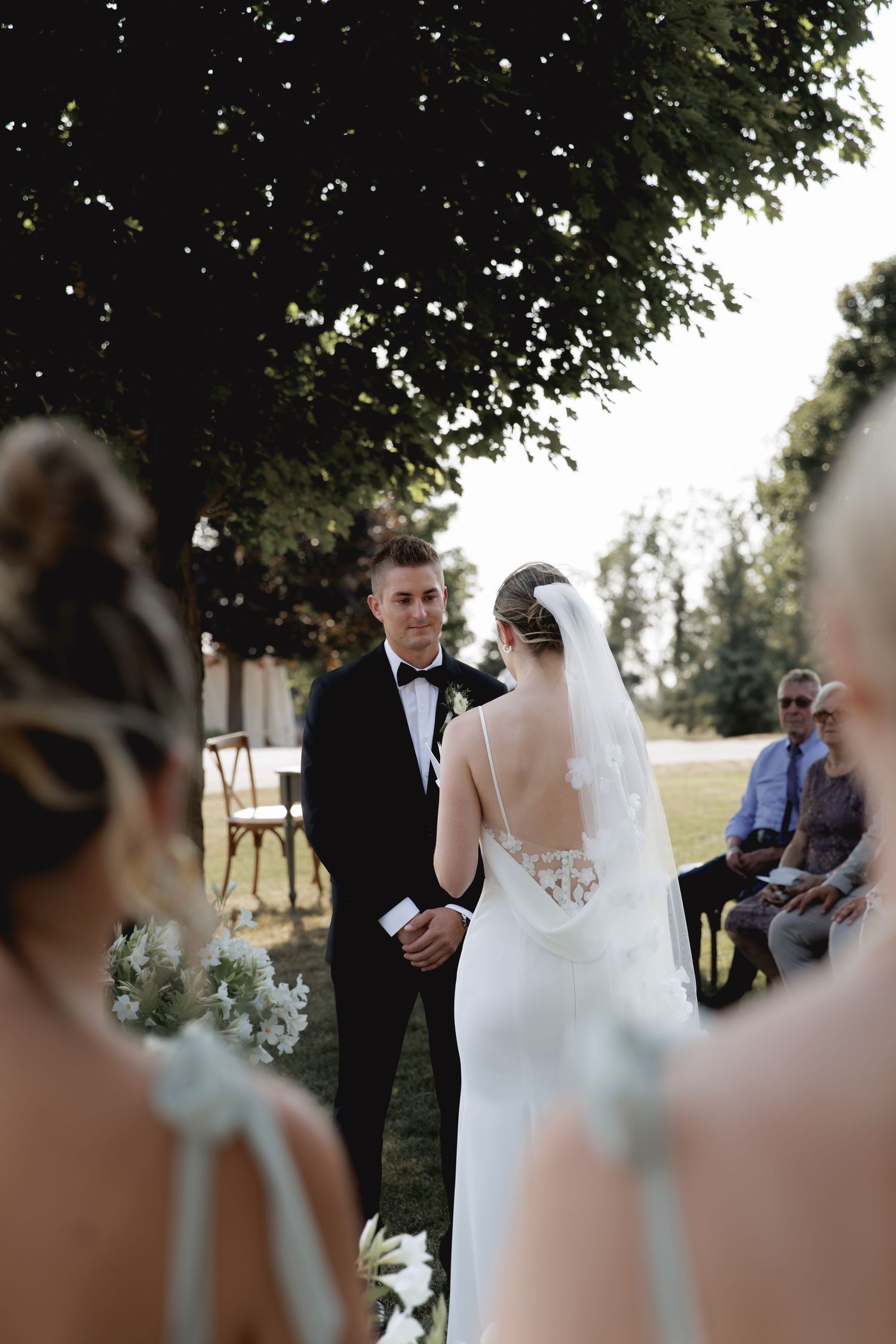 First dance celebration at indoor wedding ceremony.