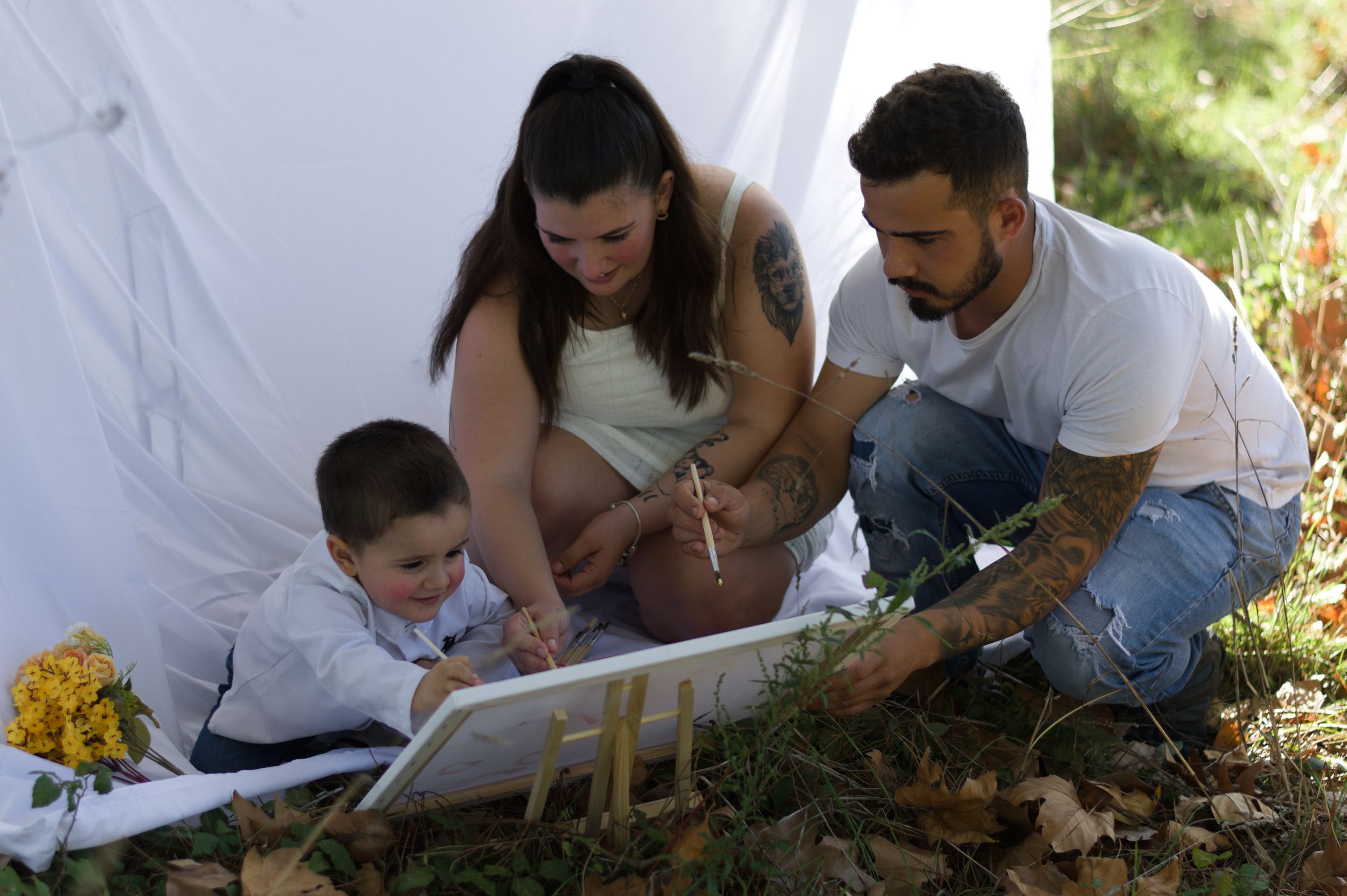Experiência de pintura ao ar livre em Portugal com sessão fotográfica