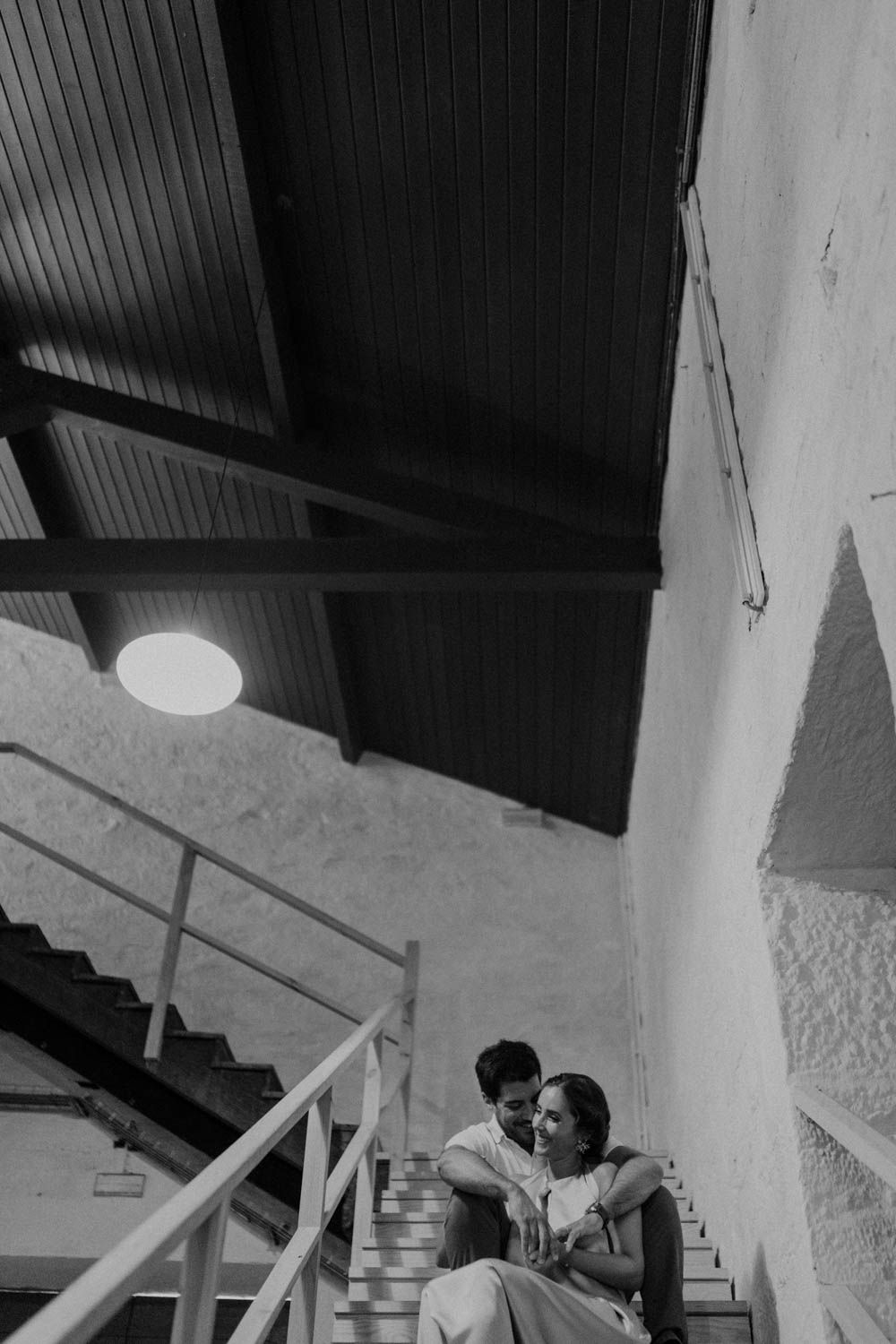 Emotional portrait of a couple during a destination engagement session in Portugal’s Douro Valley