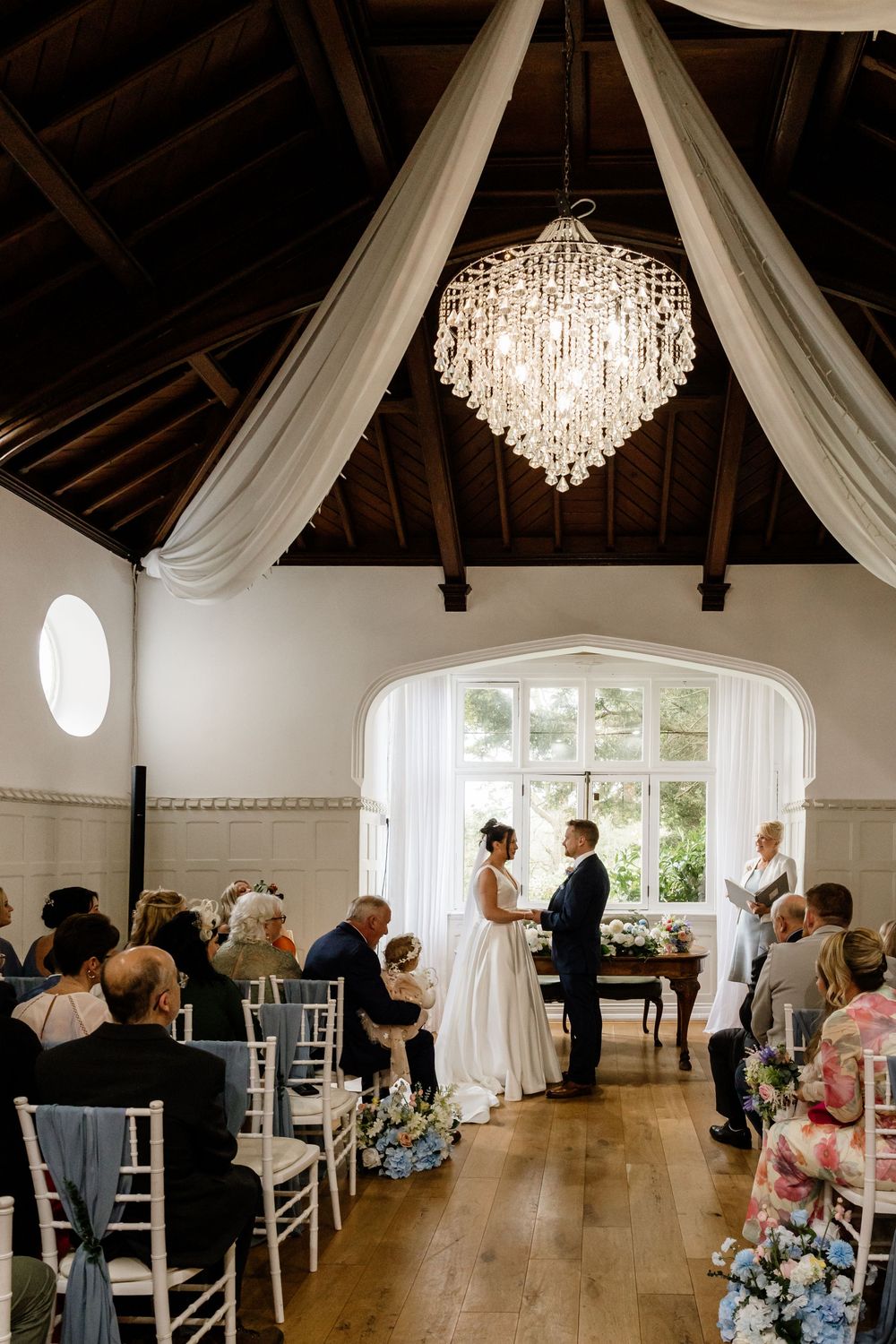 Wedding ceremony indoors Highley Manor