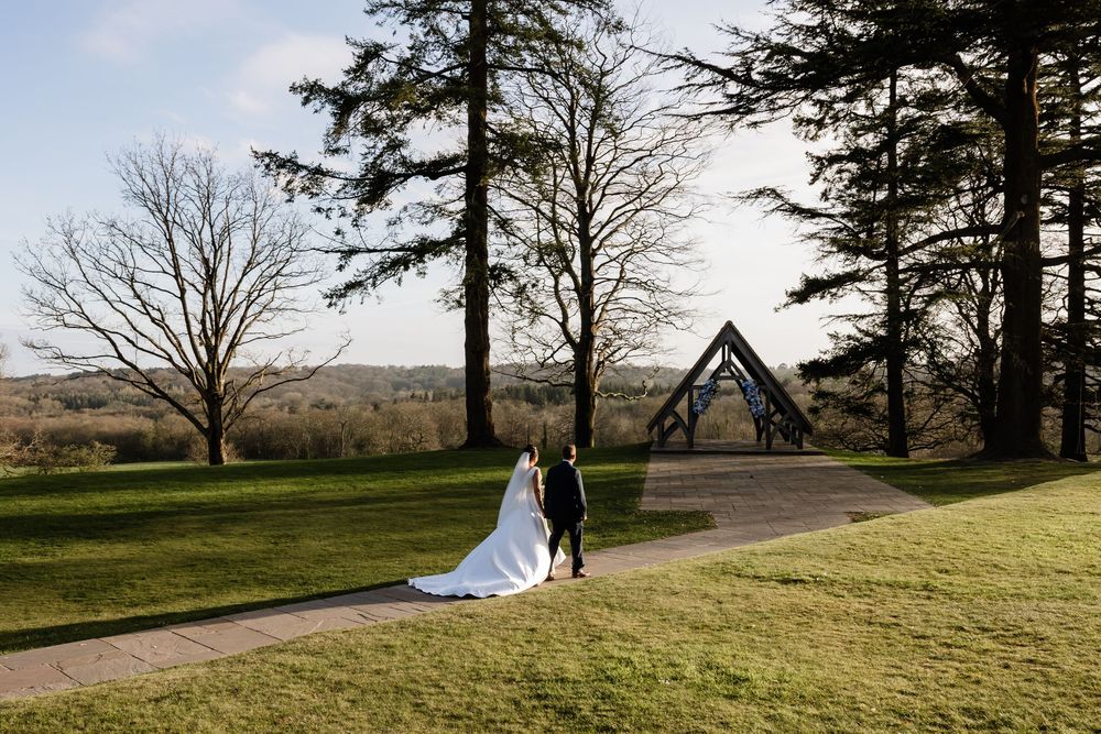 Couple at golden hour Highley Manor
