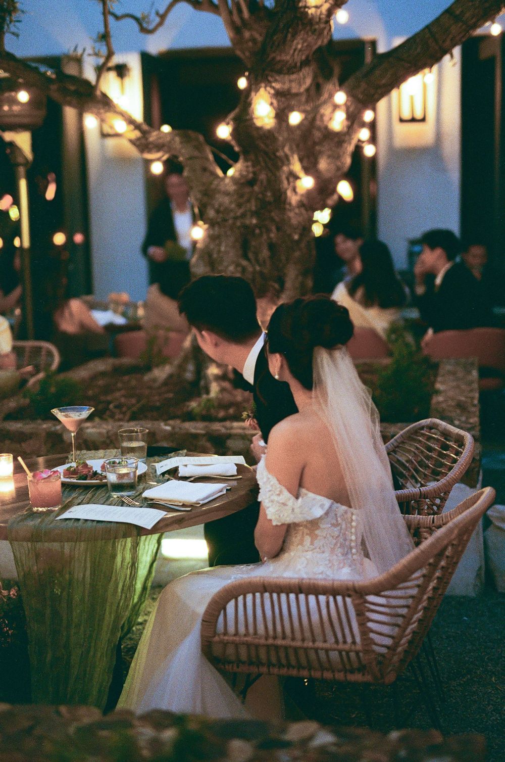 editorial wedding reception on film in charlotte