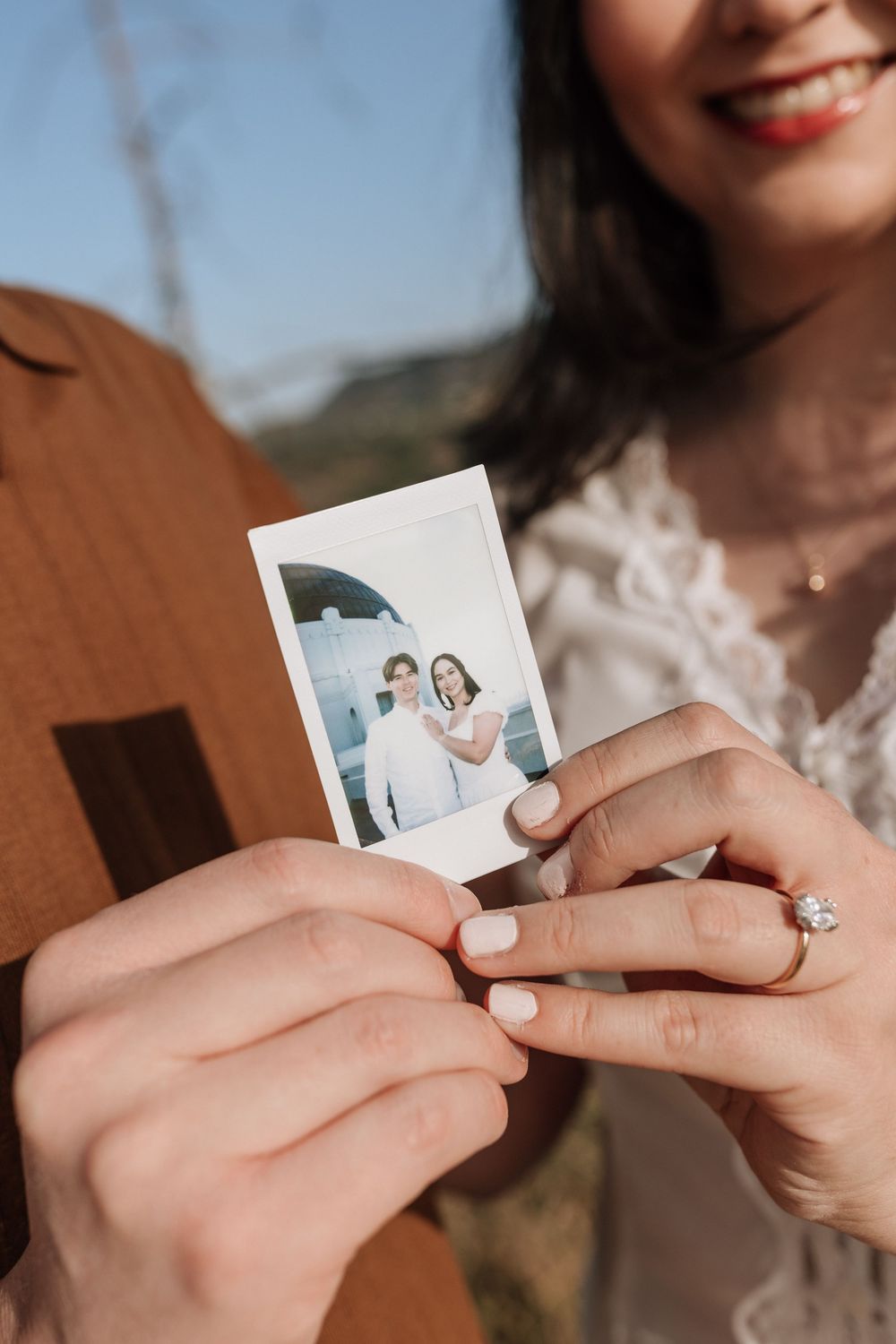 A polaroid film engagement session at Los Angeles.