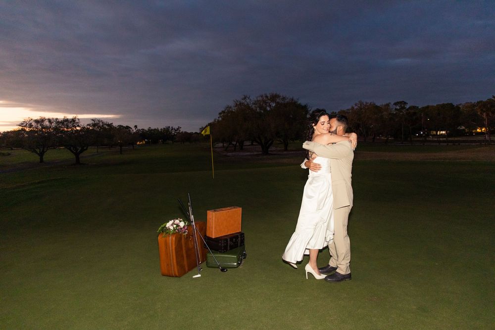 Micro wedding photography on a golf course venue in Tampa, Dunedin, Clearwater, St Pete, Naples, West Palm, Florida, England and Scotland