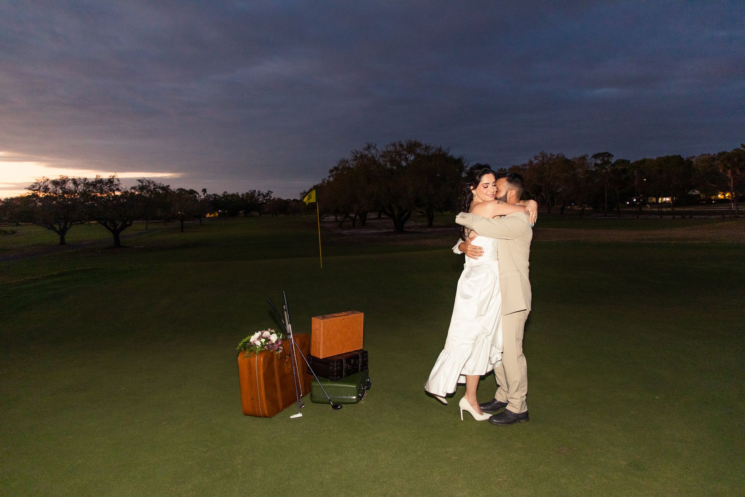 Micro wedding photography on a golf course venue in Tampa, Dunedin, Clearwater, St Pete, Naples, West Palm, Florida, England and Scotland