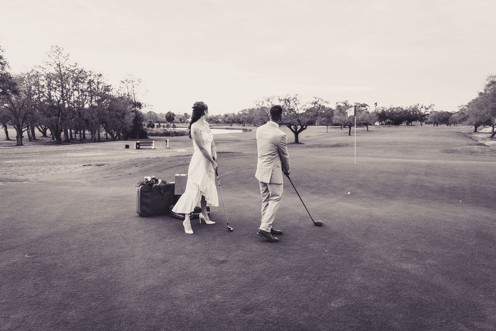 editorial style wedding photography on a golf course in Tampa, Dunedin, Clearwater, St Pete, Naples, West Palm, Florida, and Scotland