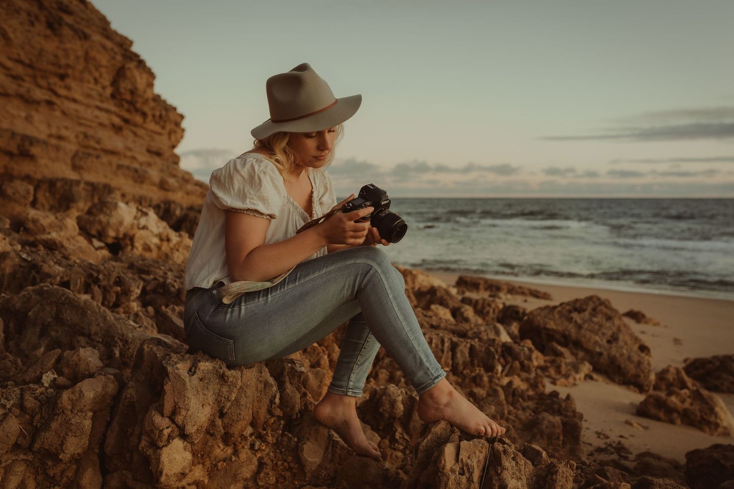 Jessica Henderson Photography taking photographs on the Surf Coast