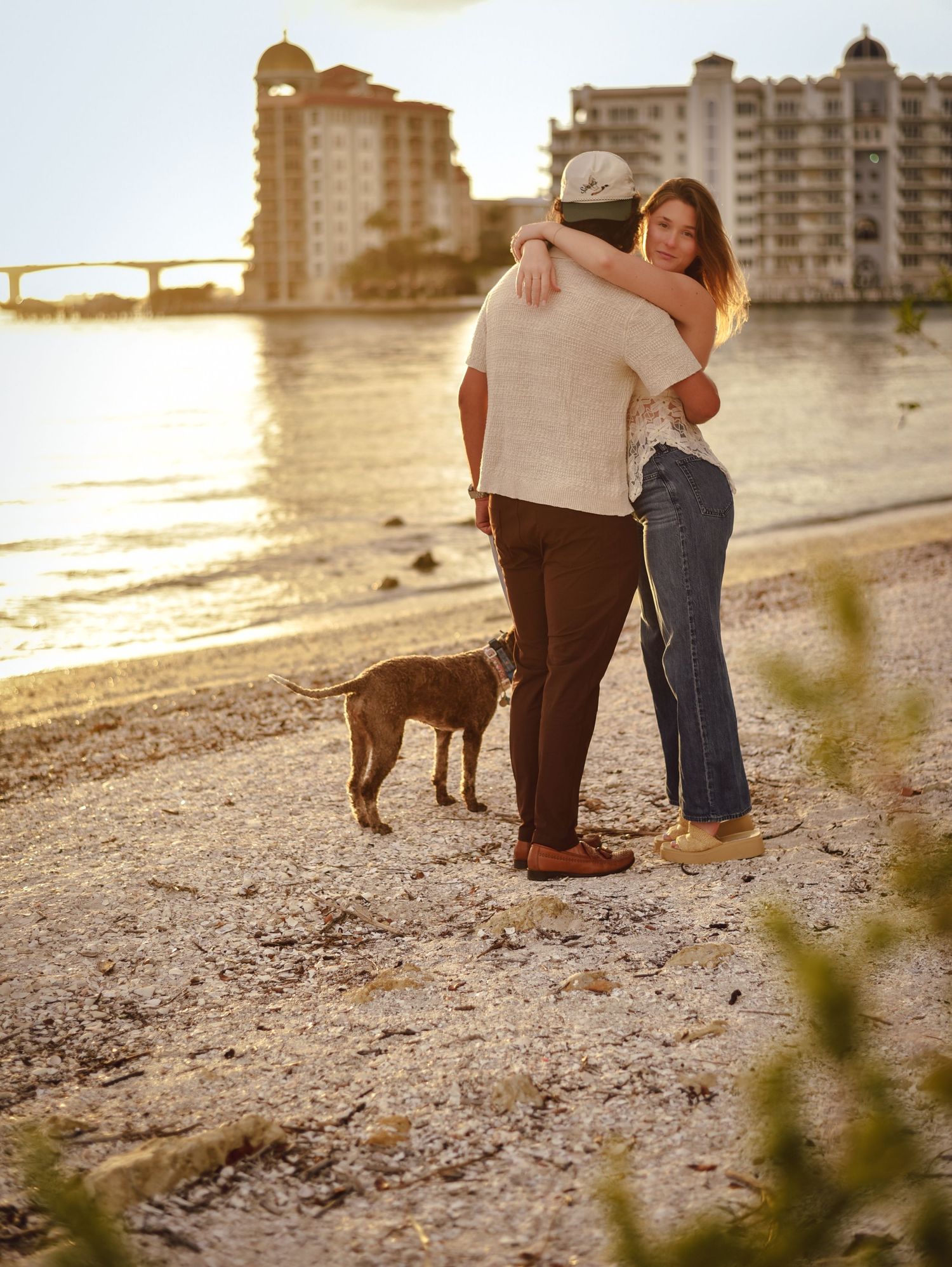 Outdoor couple portrait session Florida Gulf Coast natural light photography