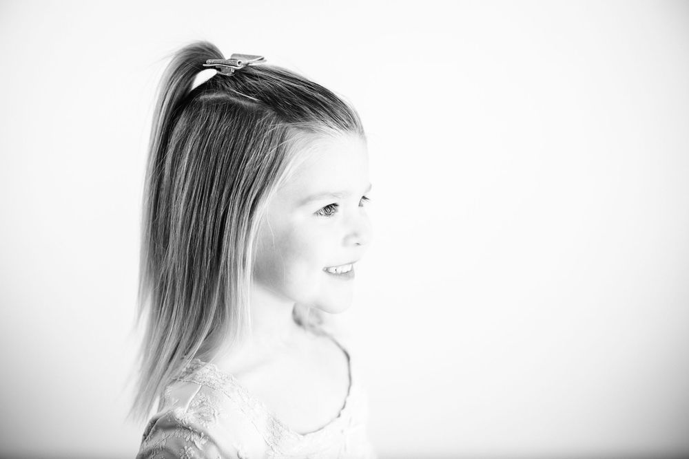 Side profile portraits in black and white showing different angles and expressions.