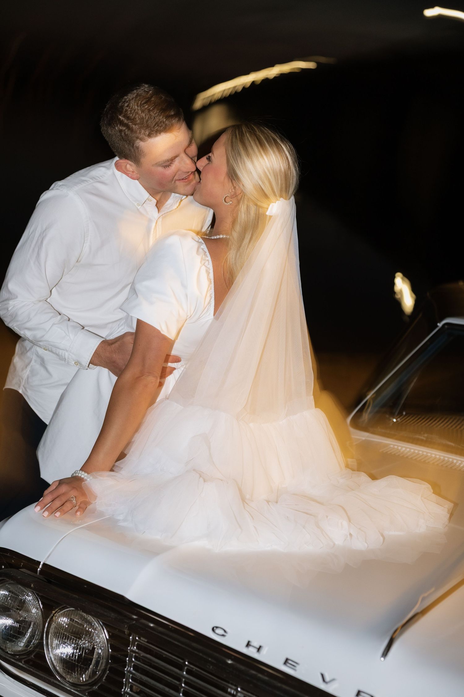 Vintage love story engagement