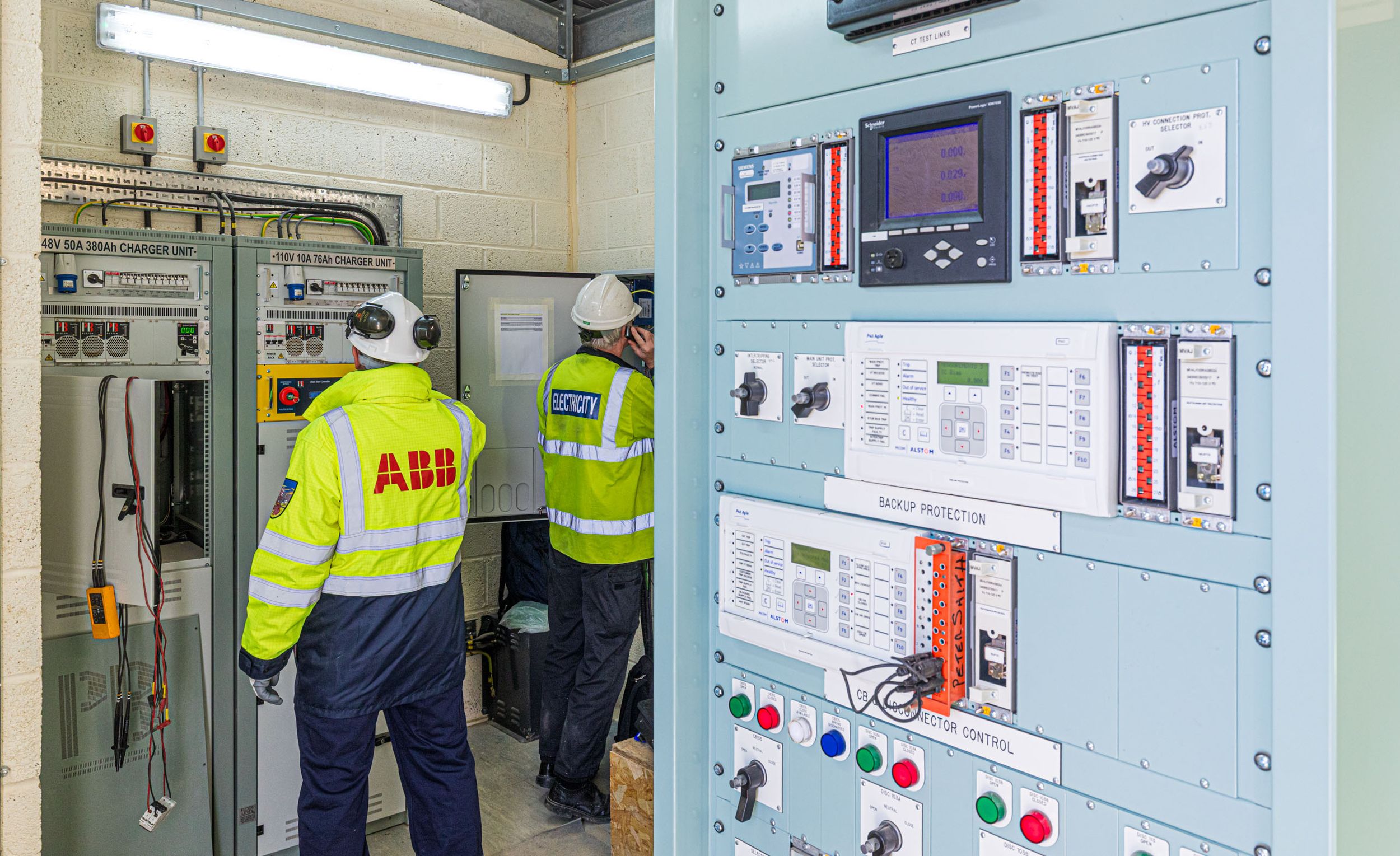 Interior photography of a battery storage control room and system monitoring for energy infrastructure -2