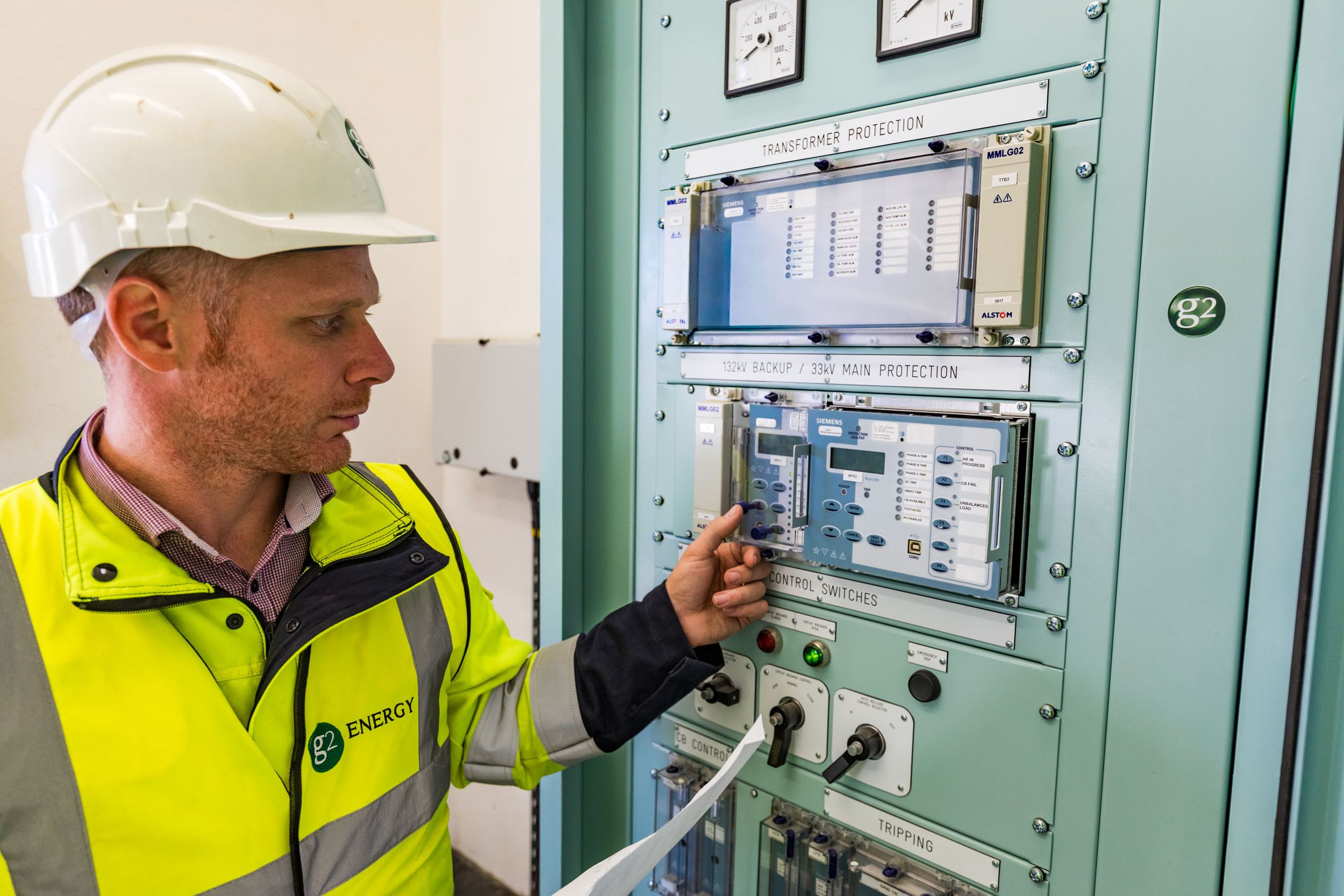 Interior photography of a battery storage control room and system monitoring for energy infrastructure -5