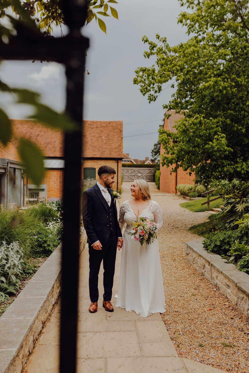 Hannah and Jordan sharing a quiet moment together during their wedding at Montagu Arms, Beaulieu.