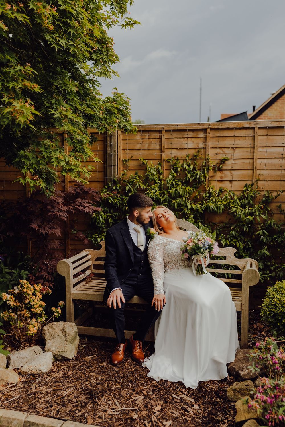 Romantic wedding portrait of Hannah and Jordan at Montagu Arms in Brockenhurst.
