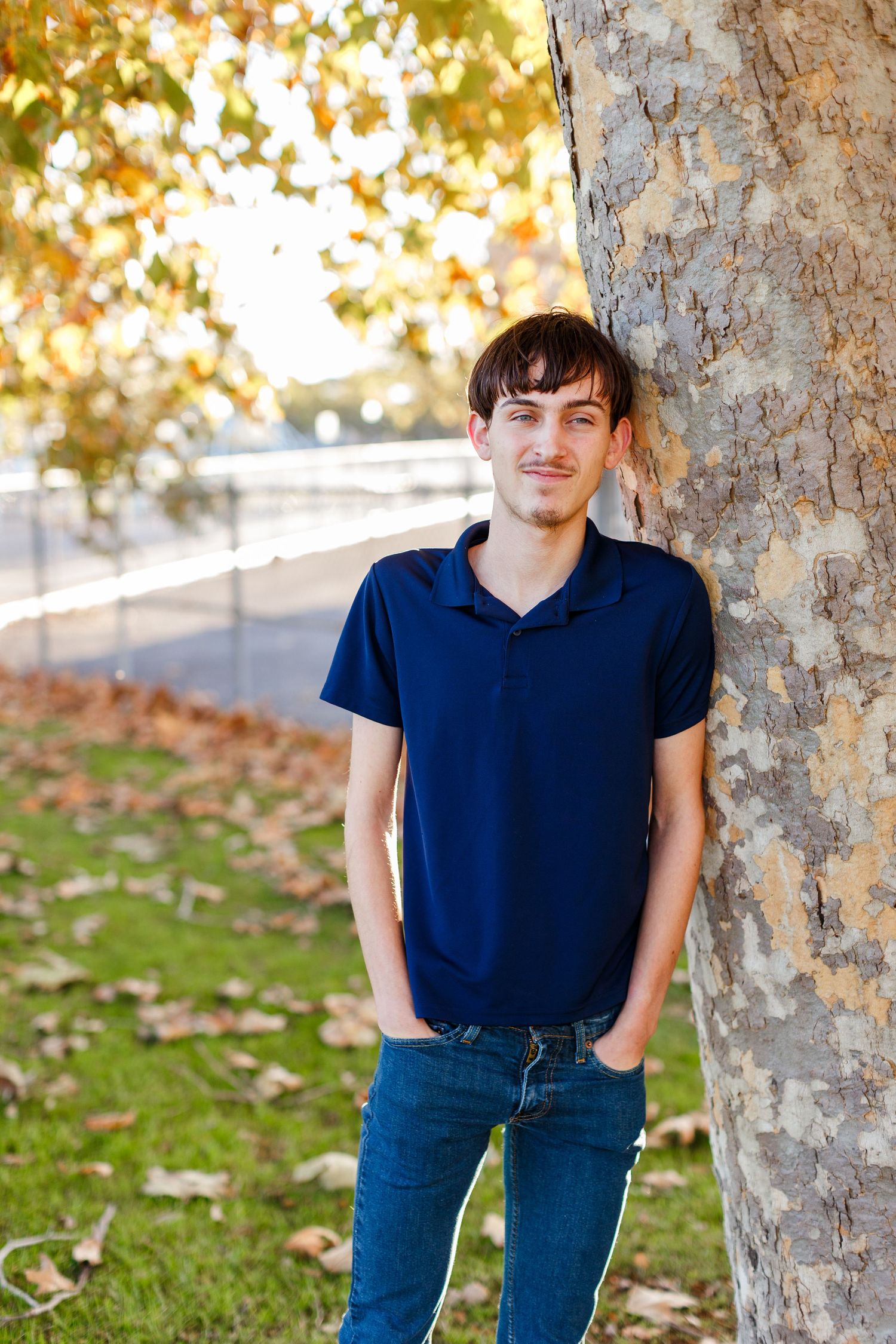 High school senior boy photo at a park in Oxnard, California.