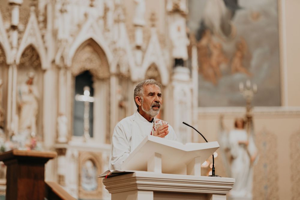 priest delivering his sermon