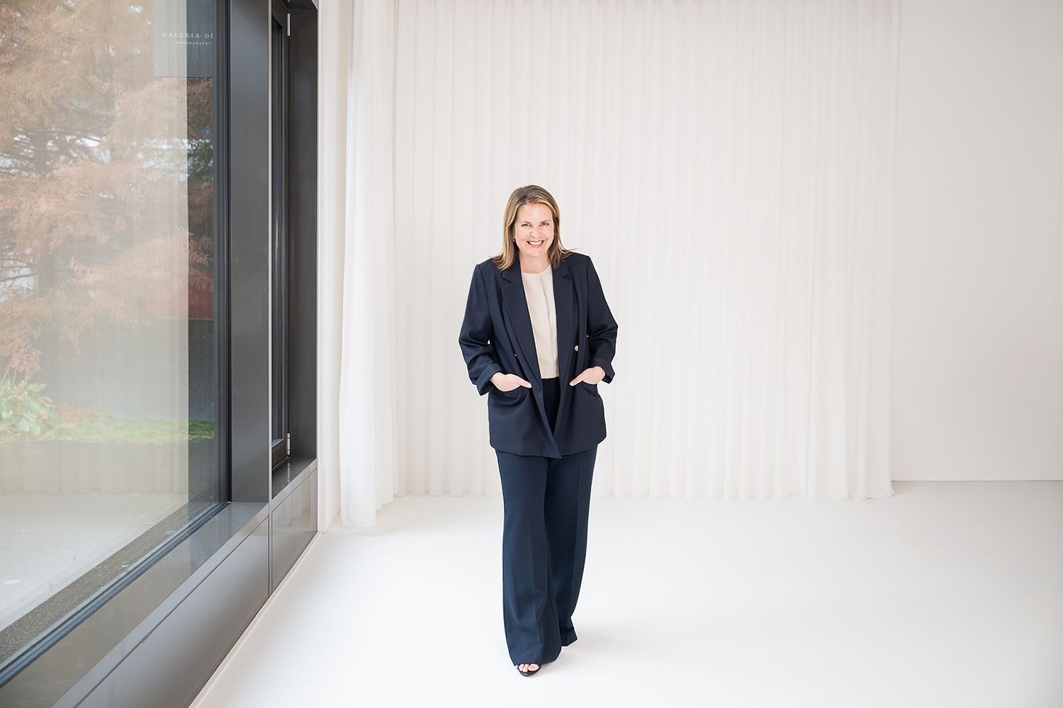 Personal branding photo of wedding celebrant Simone Gori from LovelyWords, photographed in warm natural light by MaxwellArt Photography.