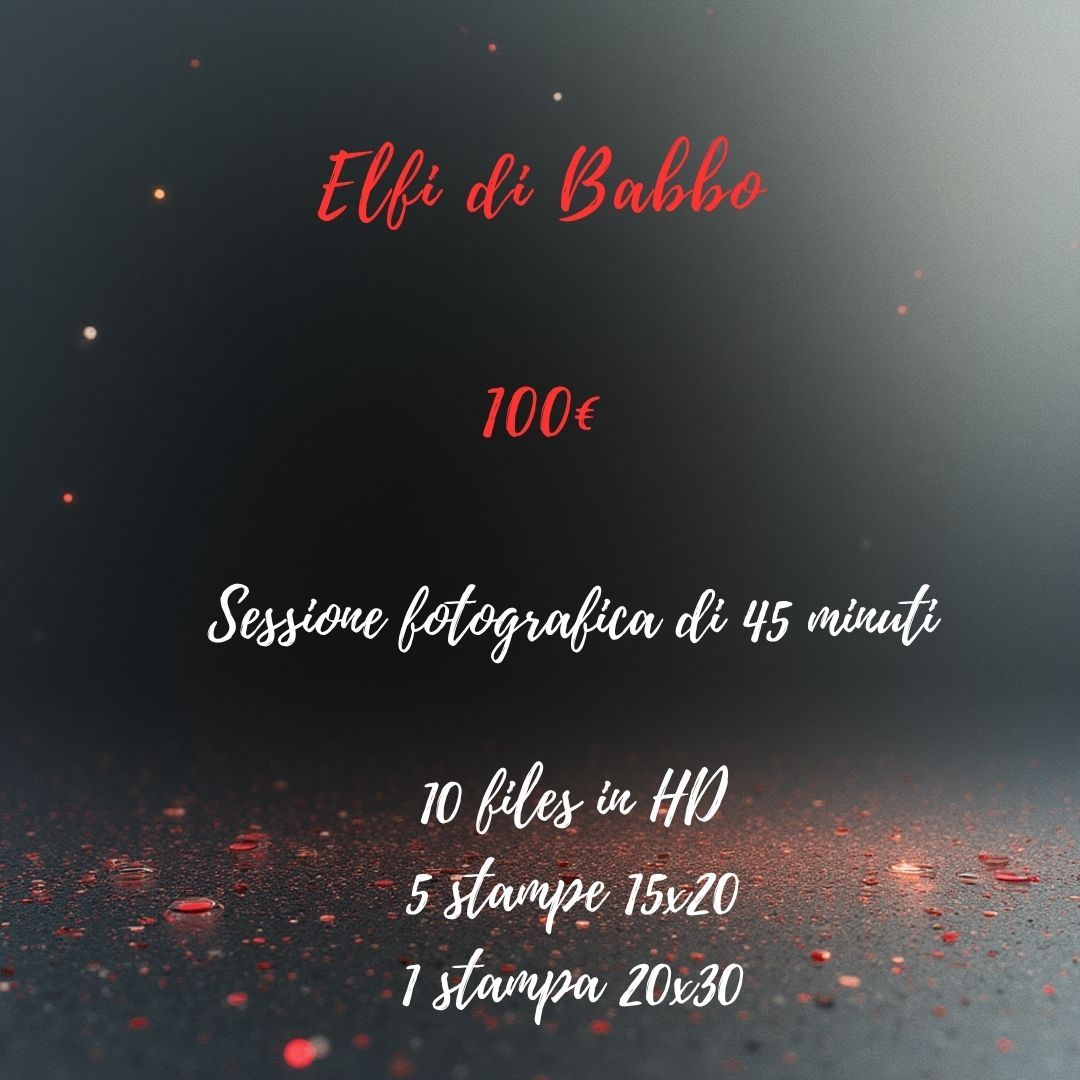 servizio elfi di babbo 45 minuti 100€